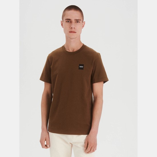 Aigle The Essential Basic T-shirts Men Khaki ZA-92801